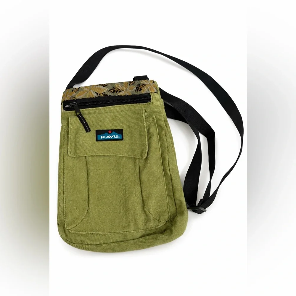 👜 KAVU Crossbody Bag – Olive Green – Multi-Pocket